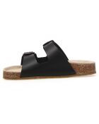 Schwarze Raby Ledersandalen