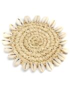 Sous-verre coquillage  naturel -  D.13 cm