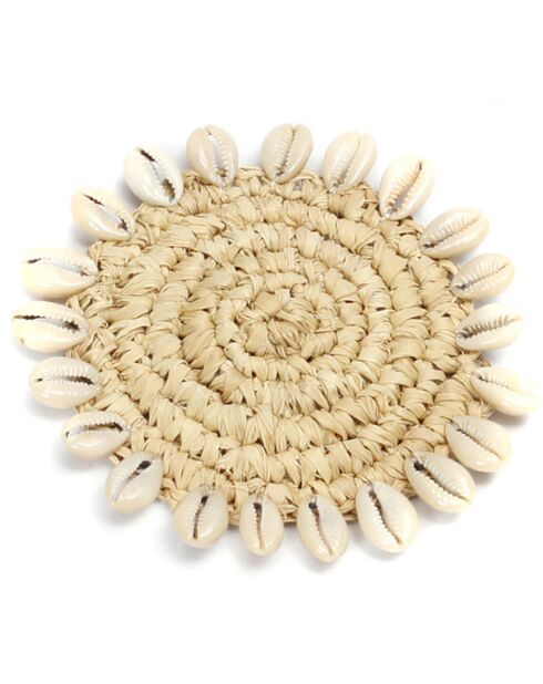Sous-verre coquillage  naturel -  D.13 cm