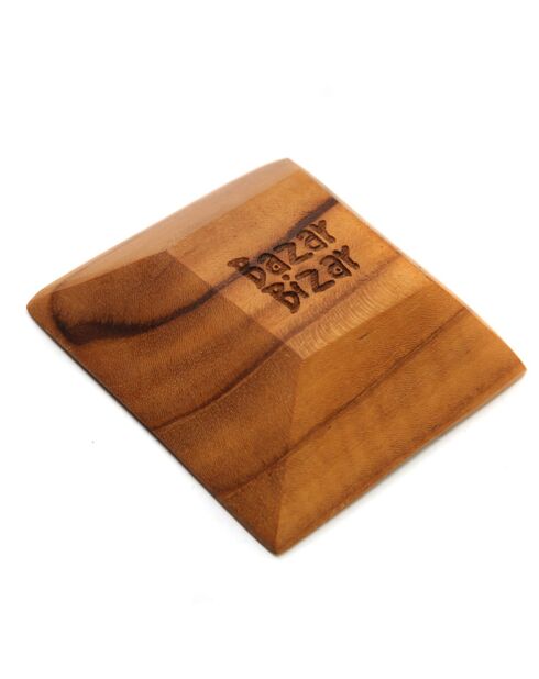 Bol carré en teck naturel -  6x6x2 cm