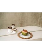 Set de table Raphia blanc/naturel -  D.45 cm