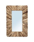 Miroir en bois flotté naturel -  60x41x4 cm