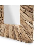 Miroir en bois flotté naturel -  60x41x4 cm