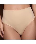 String mi-haut invisible beige