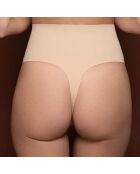 String mi-haut invisible beige