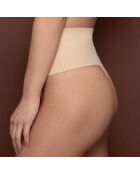 String mi-haut invisible beige