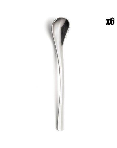 6 Cuillères expresso Festivity grises