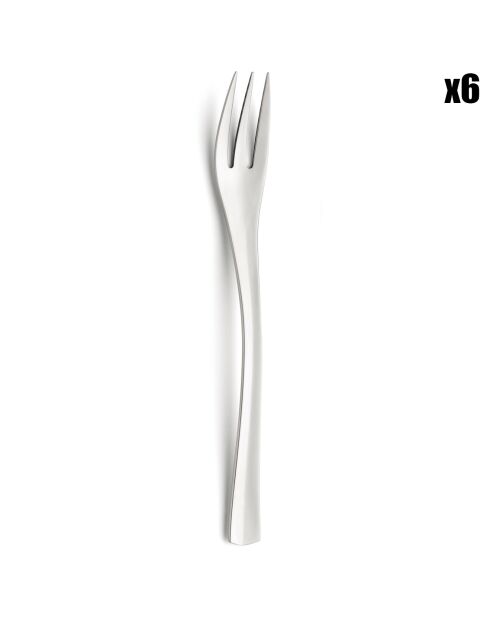 6 Fourchettes à gâteau Festivity grises