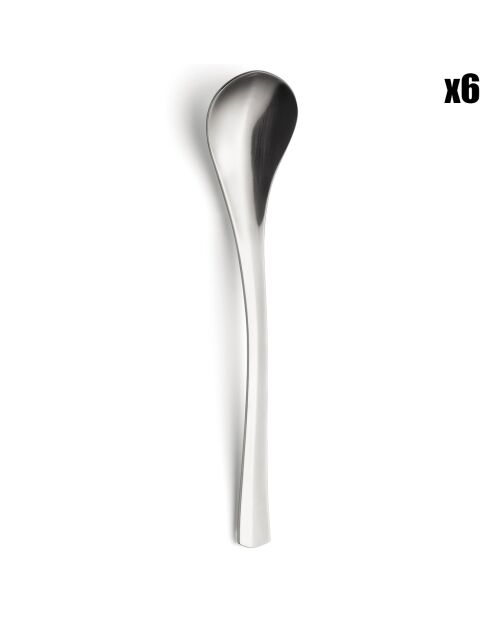 6 Cuillères à café & thé Festivity grises