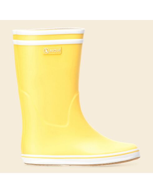Bottes de pluie High Cut Malouine Bt jaune/blanc