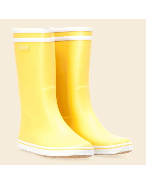 Bottes de pluie High Cut Malouine Bt jaune/blanc