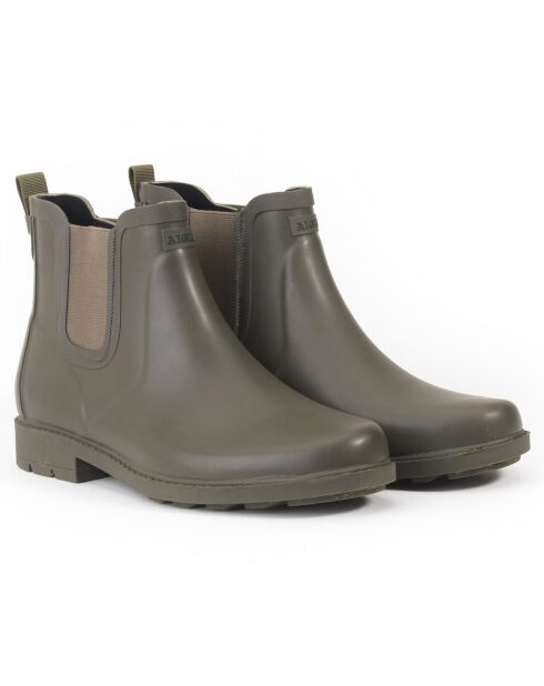 Chelsea boots Carville marron/kaki