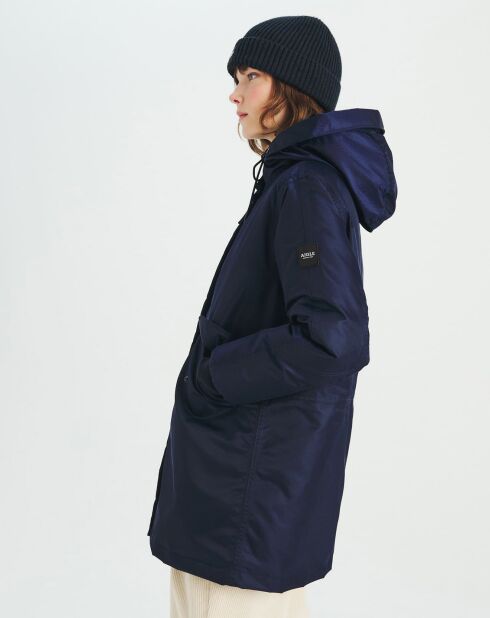Marineblauwe parka van Odelow