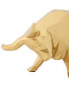 Statuette decorative de taureau dorée - 19.5x9.9x10.6 cm
