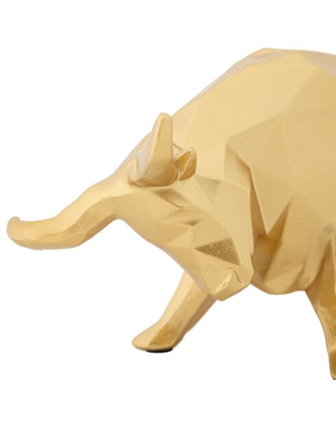 Statuette decorative de taureau dorée - 19.5x9.9x10.6 cm