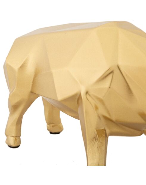 Statuette decorative de taureau dorée - 19.5x9.9x10.6 cm