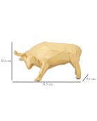 Statuette decorative de taureau dorée - 19.5x9.9x10.6 cm