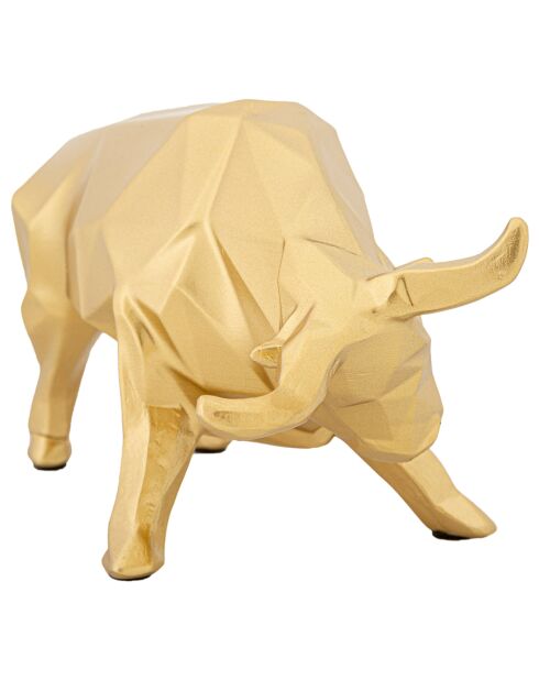Statuette decorative de taureau dorée - 19.5x9.9x10.6 cm