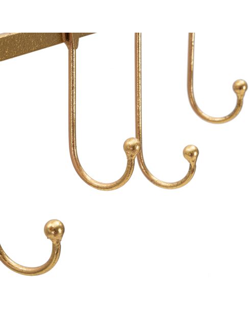 5-blättriger goldener Kleiderständer - 49,5 x 6 x 26,3 cm