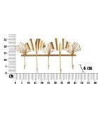 5-blättriger goldener Kleiderständer - 49,5 x 6 x 26,3 cm