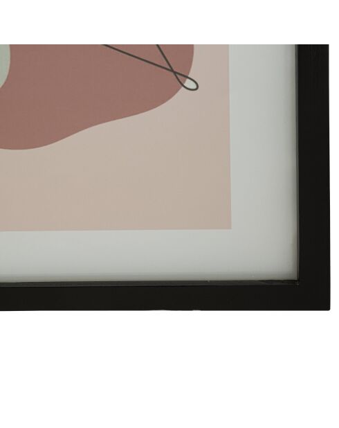 Affiche encadrée visage graphique beige - 32x43 cm