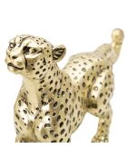 Statuette léopard assis dorée - 33x7.7x19.5 cm