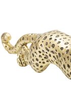 Statuette léopard assis dorée - 33x7.7x19.5 cm