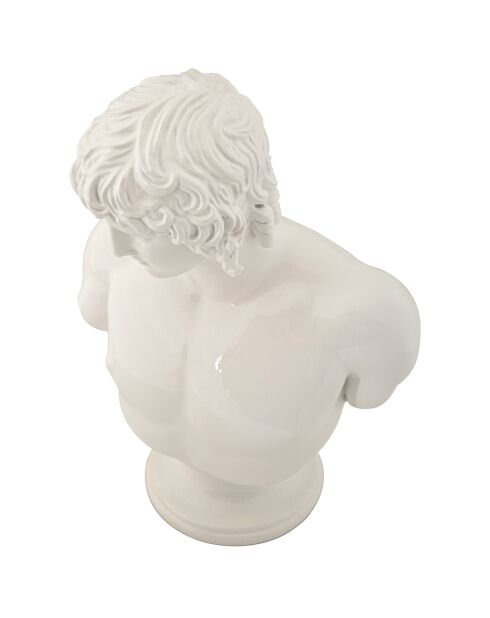 Scultura centurione bianca - 18,2x12,8x25 cm