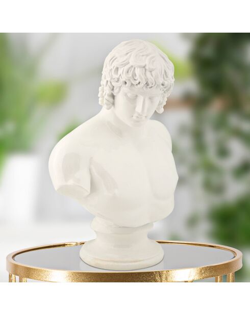 Scultura centurione bianca - 18,2x12,8x25 cm