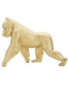 Statuette decorative gorille dorée - 29.7x11.5x21.8 cm