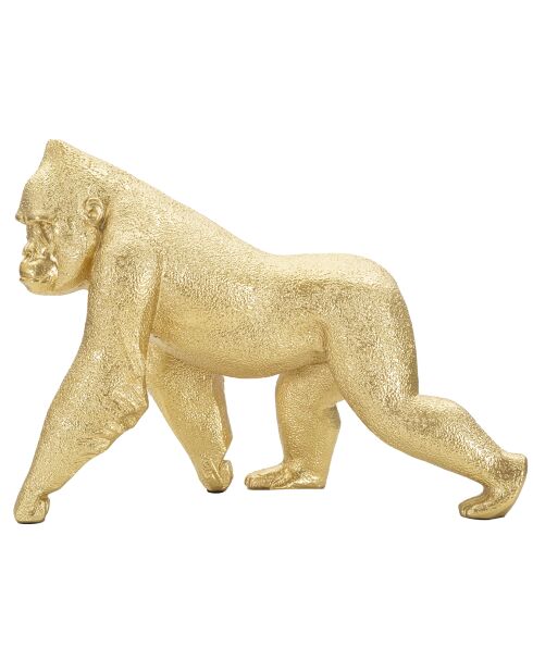 Statuette decorative gorille dorée - 29.7x11.5x21.8 cm