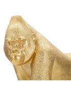 Statuette decorative gorille dorée - 29.7x11.5x21.8 cm