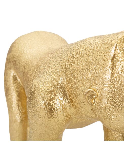 Statuette decorative gorille dorée - 29.7x11.5x21.8 cm