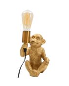 Lampe de table singe dorée - 17x14.5x25 cm