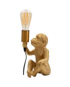 Lampe de table singe dorée - 17x14.5x25 cm