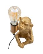 Lampe de table singe dorée - 17x14.5x25 cm