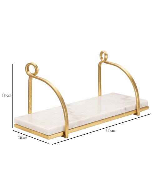 Wandplank van goudmarmer - 40x16x18 cm