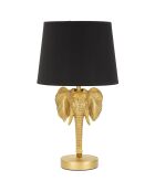 Lampe à poser éléphant noir/doré - D, 25x43 cm