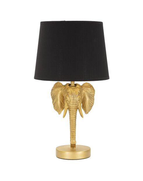 Lampe à poser éléphant noir/doré - D, 25x43 cm