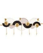 Appendiabiti Arty nero/oro/bianco - 73x6,5x30 cm