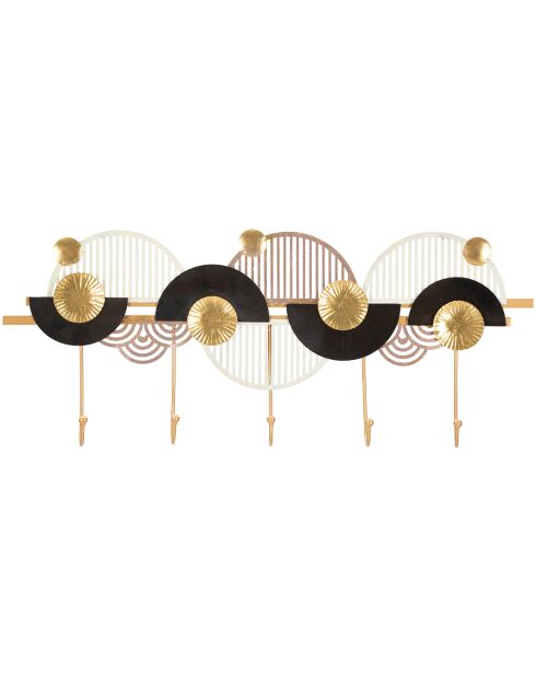 Appendiabiti Arty nero/oro/bianco - 73x6,5x30 cm