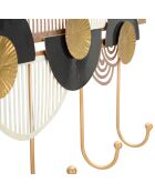 Appendiabiti Arty nero/oro/bianco - 73x6,5x30 cm