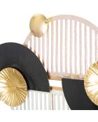 Appendiabiti Arty nero/oro/bianco - 73x6,5x30 cm