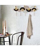 Appendiabiti Arty nero/oro/bianco - 73x6,5x30 cm