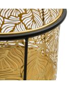 2 Cache-pots leavy cm noir/doré