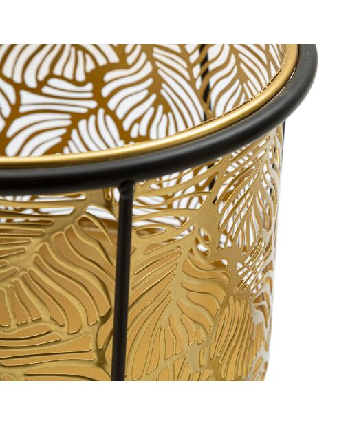 Macetas frondosas negro/doradas de 2 cm