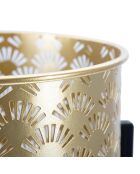 2 Cache-pots glissy noir/doré
