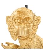 Lampe singe assis noir/doré - D. 20x51.5 cm
