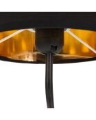 Lampe singe assis noir/doré - D. 20x51.5 cm