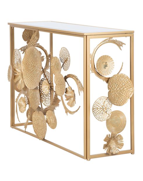 Console glam univers dorée - 114x40.5x80 cm